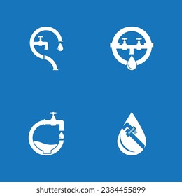 Plumbing service logo vector template illustration