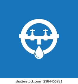 Plumbing service logo vector template illustration