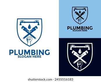 Plumbing Service Logo Vector, Water Service Logo Template