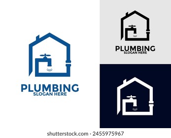 Plumbing Service Logo Vector, Water Service Logo Template