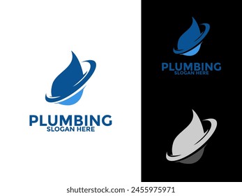 Plumbing Service Logo Vector, Water Service Logo Template