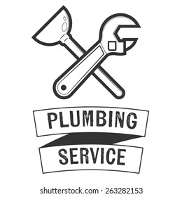 Plumbing Service Logos Signs Vector Insignia Stock Vector (Royalty Free ...