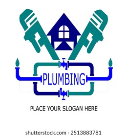 PLUMBING SERVICE PLACE YOUR SLOGAN HERE VEKTOR