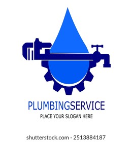 PLUMBING SERVICE PLACE YOUR SLOGAN HERE VEKTOR