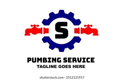 Plumbing Service or Plumber Service Logotype letter S for Bussiness engineering