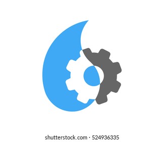 Plumbing Service Repair Water Logo Design Template