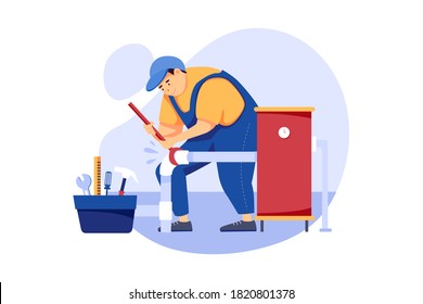 Konzept des Installations-Service Vector Illustration.