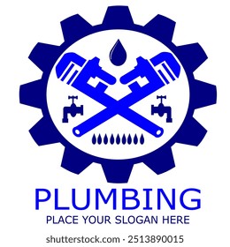 PLUMBING SERVICE YOUR SLOGAN HERE VEKTOR