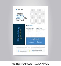 Plumbing Services Flyer Design Template