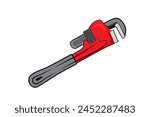 Plumbing services icon, wrench icon, Plumbing wrench logo vector.