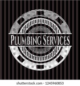 Plumbing Services silvery shiny badge