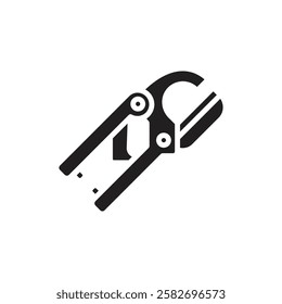 Plumbing Shears Filled Icon Vector Illustration