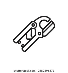 Plumbing Shears Outline Icon Vector Illustration