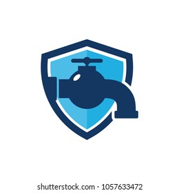 Plumbing Shield Logo Icon Design