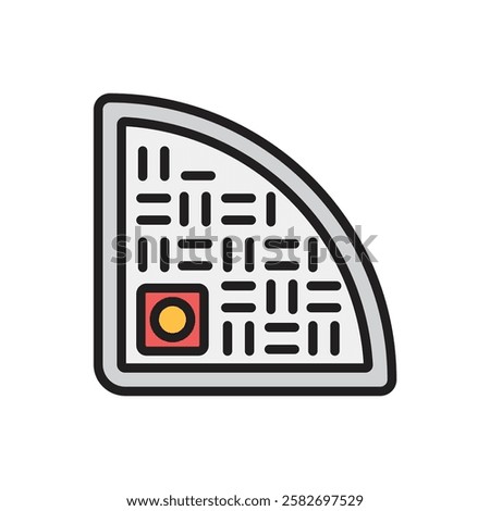 Plumbing Shower Tray Icon Vector Illustration