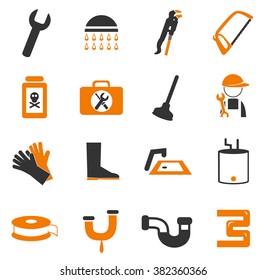 Plumbing simple icons for web and user interfaces
