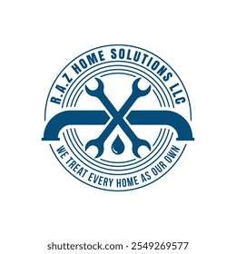 Plumbing solution logo design - modern logo.