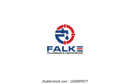 plumbing symbol on white with text. Vector illustration.