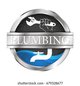 Plumbing and plumbing systems repair and maintenance vector illustration