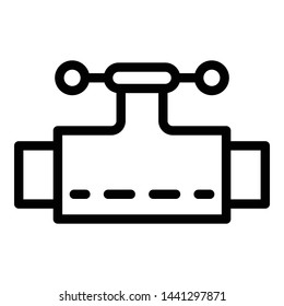 Plumbing tap icon. Outline plumbing tap vector icon for web design isolated on white background