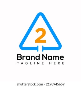 Plumbing Template On 2 Letter. Plumbing  Logo Design Concept