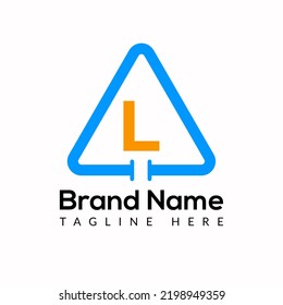 Plumbing Template On L Letter. Plumbing  Logo Design Concept