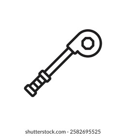 Plumbing Threader Outline Icon Vector Illustration