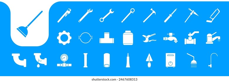 plumbing tools icon vector design