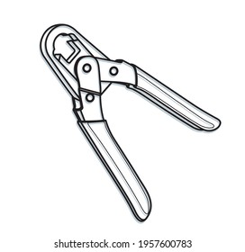 Plumbing Tools  - Olive - Ferrules Cutting Tool - Stock Illustration as EPS 10 File