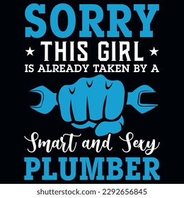 Plumbing typography or graphics tshirt design