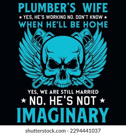 Plumbing typography or graphics tshirt design