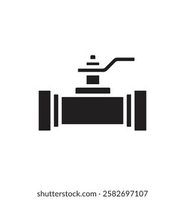 Plumbing Valve Filled Icon Vector Illustration