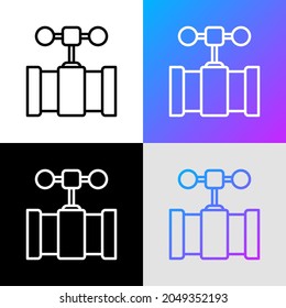 Fontanería: icono de la tubería delgada del tubo. Ilustración vectorial moderna.