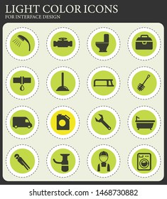 Plumbing vector icons for web and user interface design
