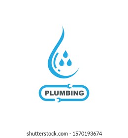 plumbing vector illustration logo icon design