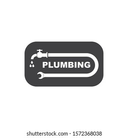plumbing vector illustration logo icon design