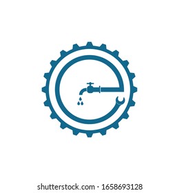 plumbing vector illustration logo icon design