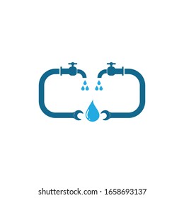 plumbing vector illustration logo icon design