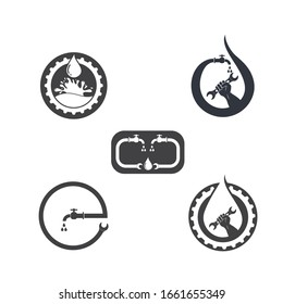 diseño de icono del logotipo de la ilustración vectorial de fontanería