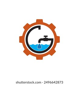 plumbing vector illustration logo icon design