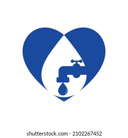 Plumbing vector logo design business template. Illustration of faucet plumbing logo design template.	