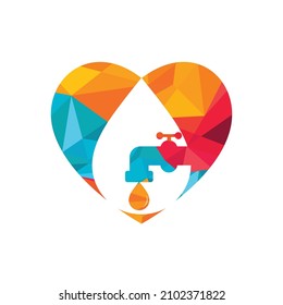 Plumbing vector logo design business template. Illustration of faucet plumbing logo design template.	