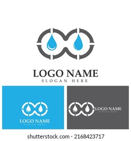 plumbing water logo icon vector template
