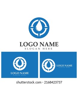 plumbing water logo icon vector template