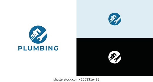 Plumbing water logo idea, plumbing service logo.