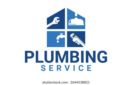 plumbing water logo. Plumbing Service logo design icon vector Template