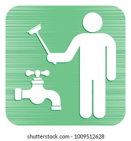 Plumbing work symbol icon. Vector illustration