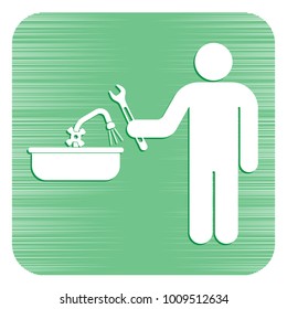 Plumbing work symbol icon. Vector illustration