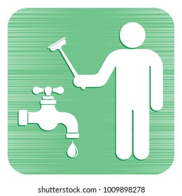 Plumbing work symbol icon. Vector illustration
