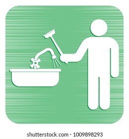 Plumbing work symbol icon. Vector illustration